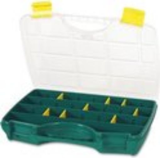 Afbeeldingen van Groene assortimentskoffer TAYG PP kunststof, 5-26 vakken, 312x238x51mm