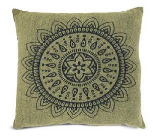 Afbeeldingen van Kussen Mandala/Olive 45x45 cm