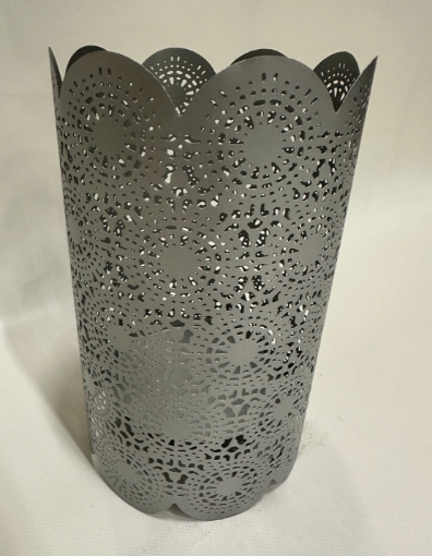 Afbeeldingen van Windlicht Groot 15x24cm zilver