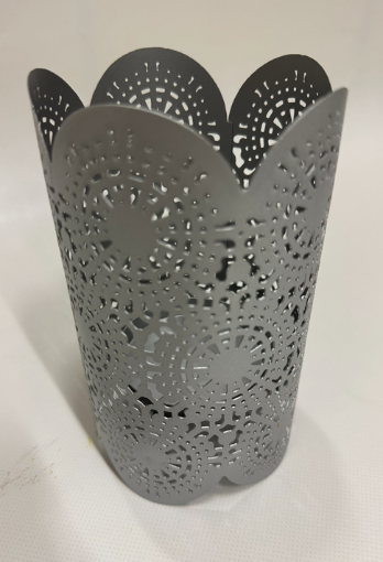 Afbeeldingen van Windlicht Small 9x16cm zilver