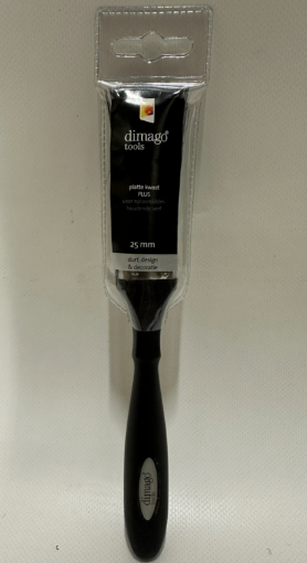 Afbeeldingen van Dimago platte kwast natuurlijk haar 64210D 25mm