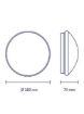 Afbeeldingen van Plafonnière LED 8W 4000K Ø180mm IP44 IL-CLS180EK4/68029 - inclusief driver  28,99
