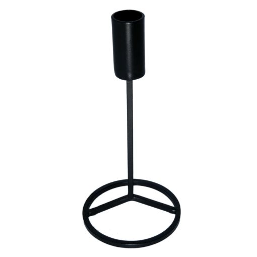 Afbeeldingen van Kandelaar zwart 20cm, KU152, 9,5x9,5x20, iron
