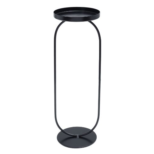 Afbeeldingen van Quinn zwart stompkaars, GM265, 19,5cm, hoog, iron