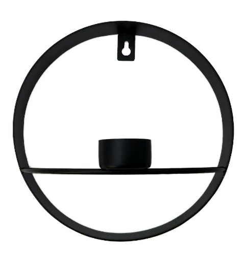 Afbeeldingen van Wandkandelaar waxine, KU317, omtrek 22cm, iron