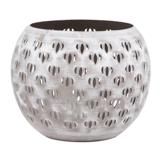Afbeeldingen van Windlicht taupe rustic, GM192, 12x12cm, iron