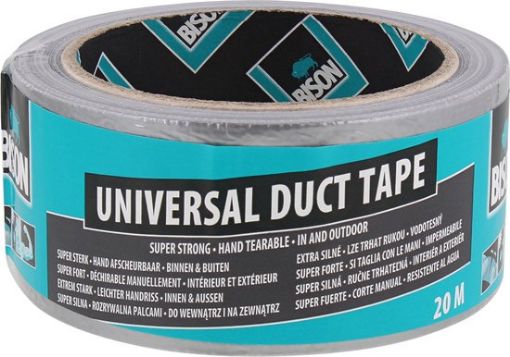 Afbeeldingen van BISON universal Duct tape ZWART 48mmx20mtr