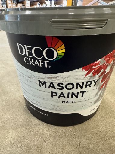 Afbeeldingen van DECO CRAFT 17,99 AKTIEPRIJS matt wit 5 liter latex MASONRY PAINT WHITE
